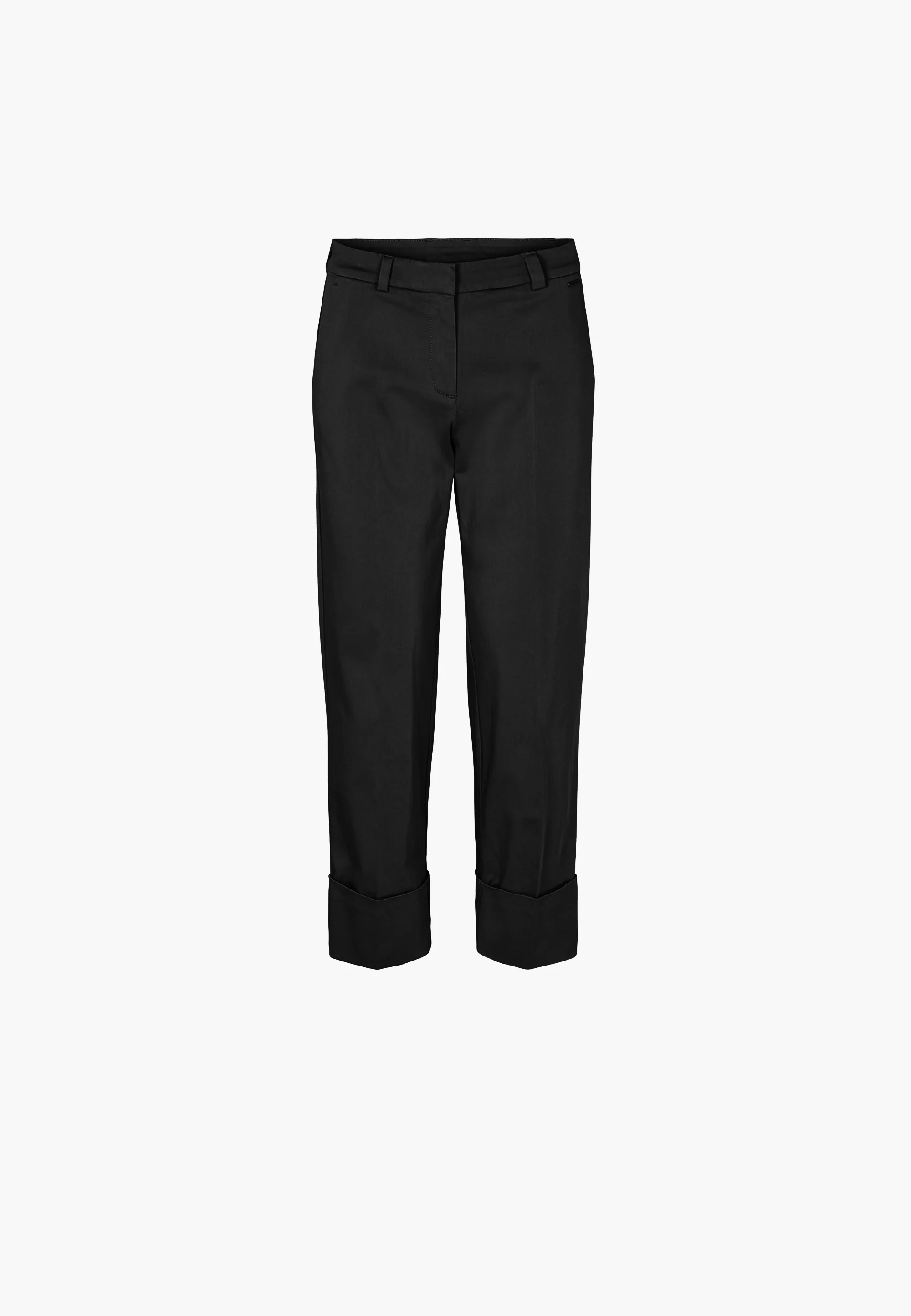 Judy Turn-Up Straight - Cropped - Black