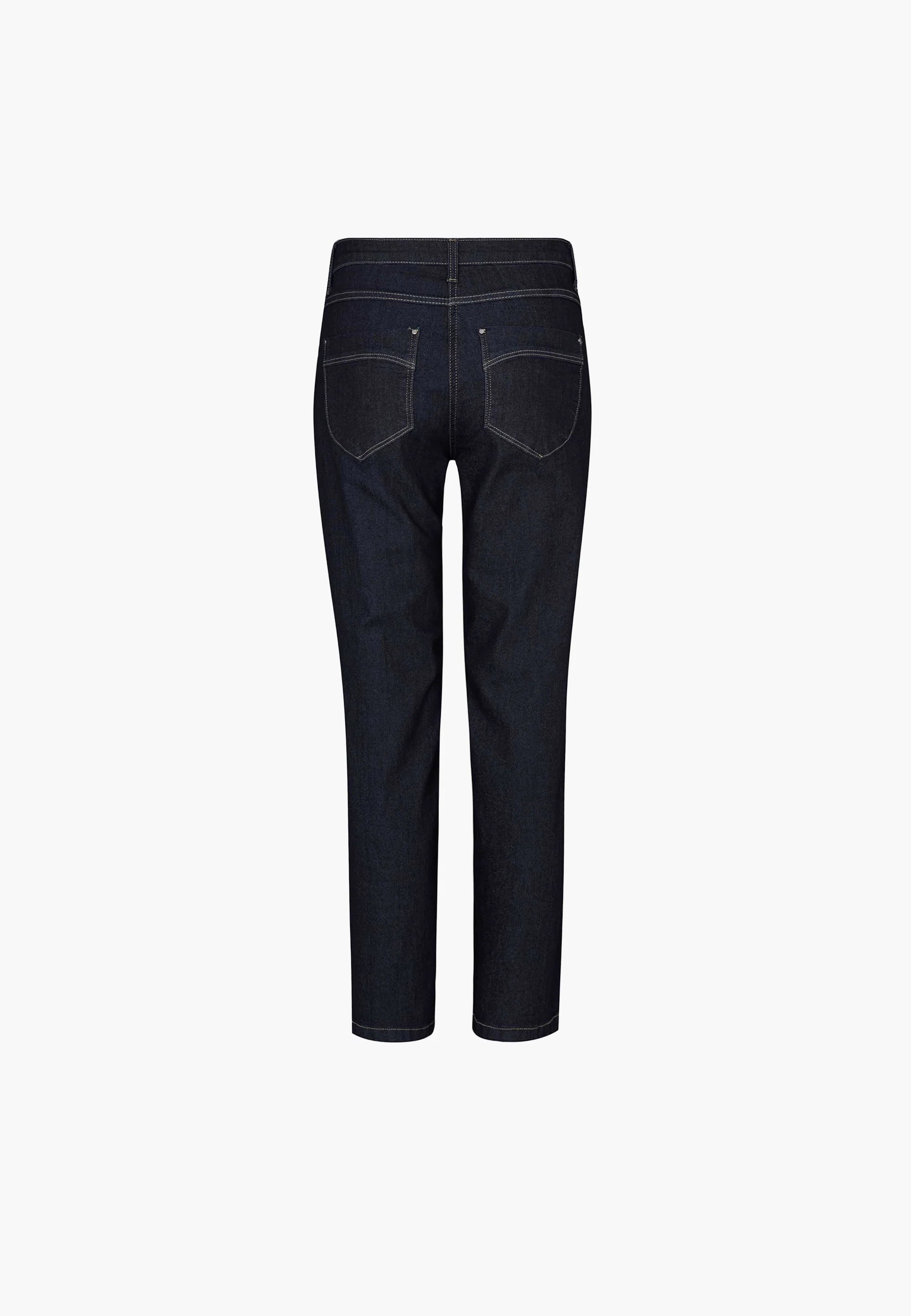Laura Slim - Medium Length - Washed Dark Blue Denim - Image 2