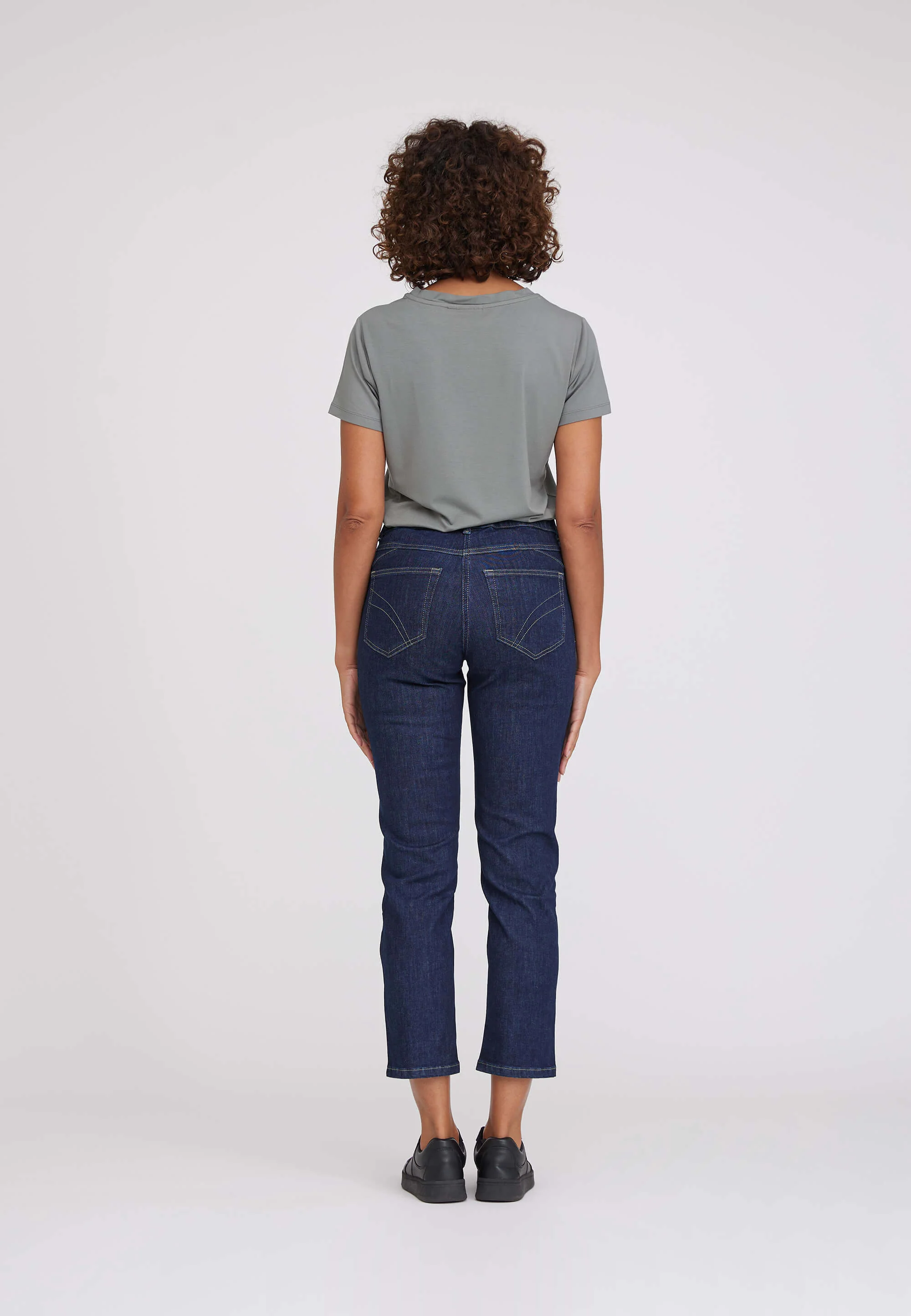 Hannah Regular - Extra Short Length - Dark Blue Denim - Image 4