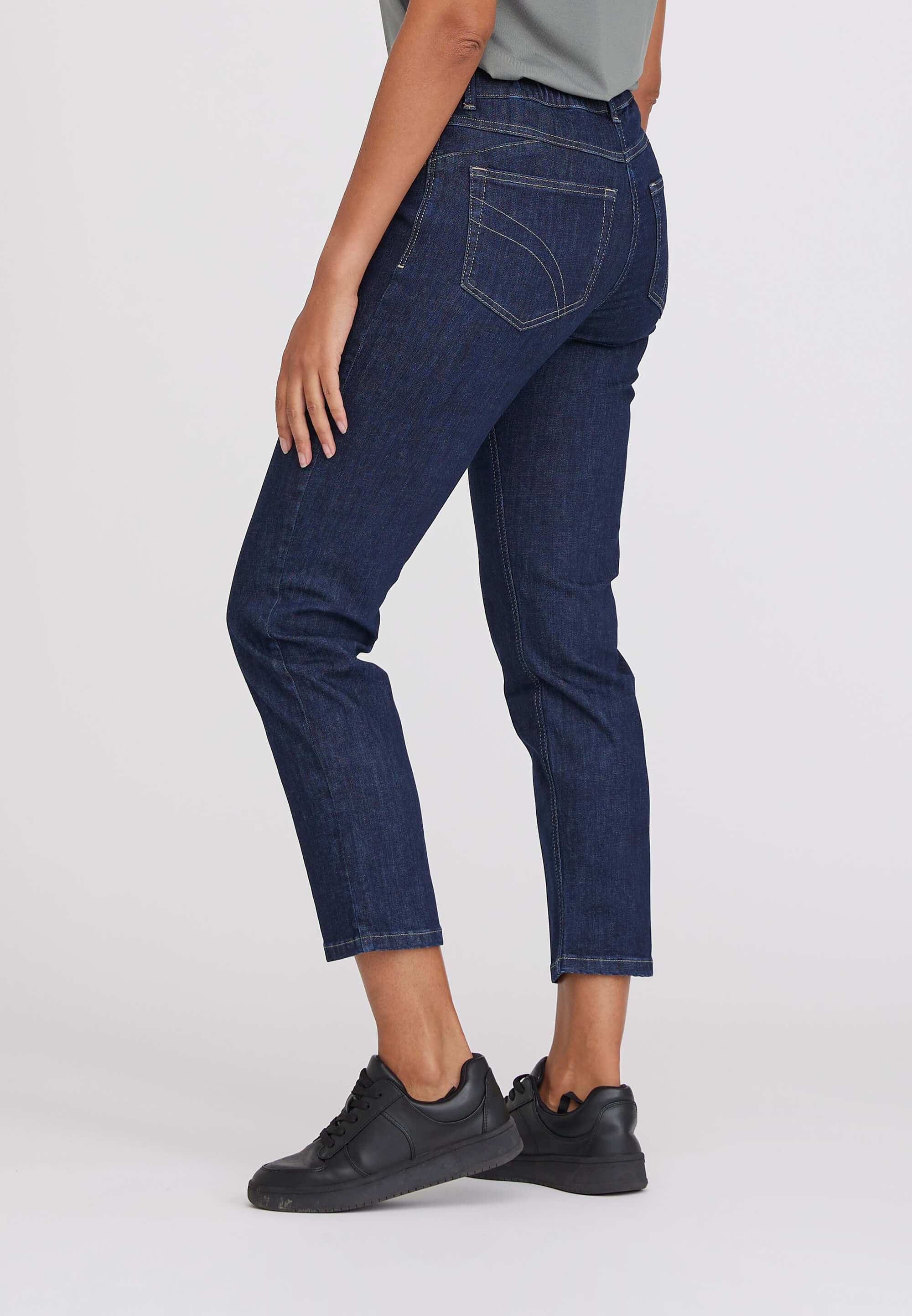 Hannah Regular - Extra Short Length - Dark Blue Denim - Image 6