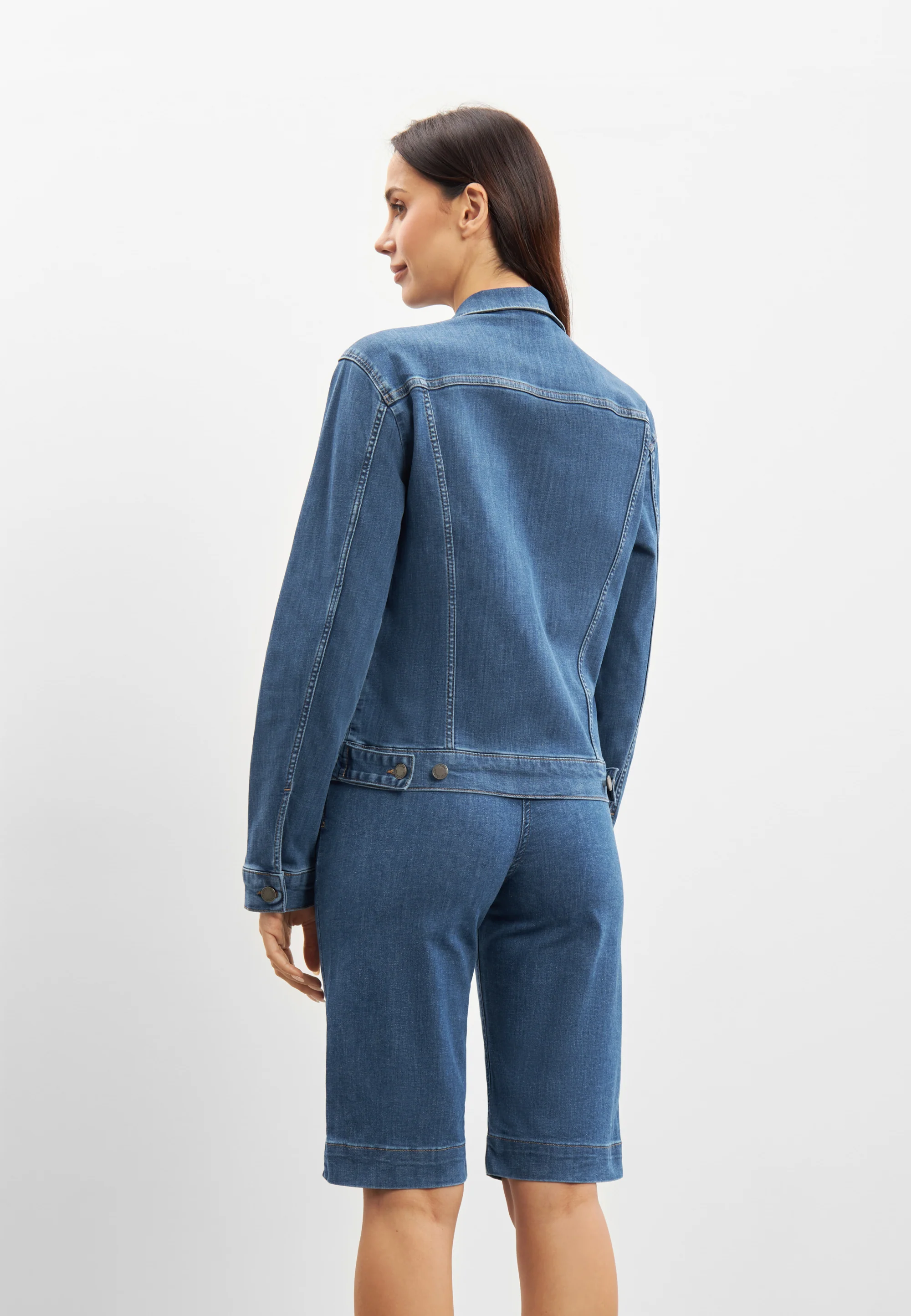 Marie Denim Jacket LS - Blue Denim - Image 3