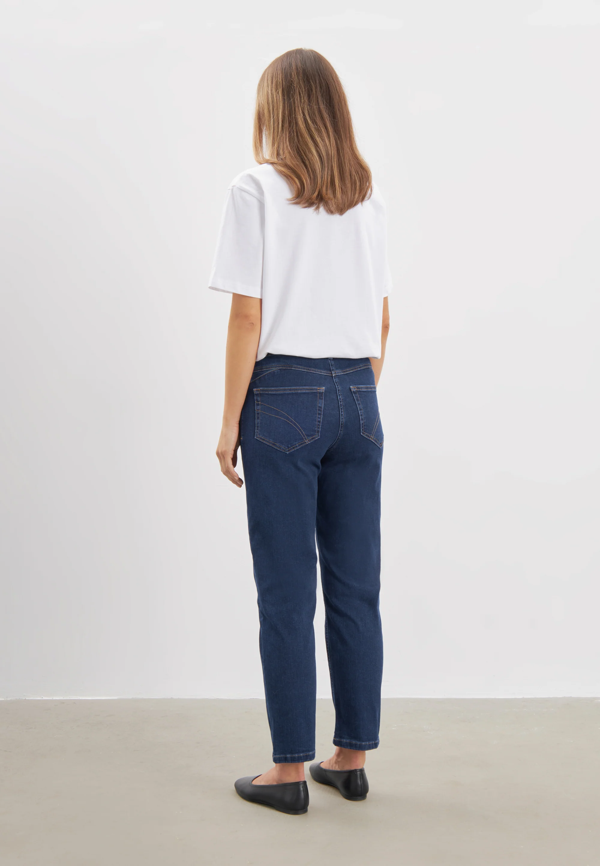 Hannah Regular - Ekstra Short Length - Dark Blue Denim - Image 3