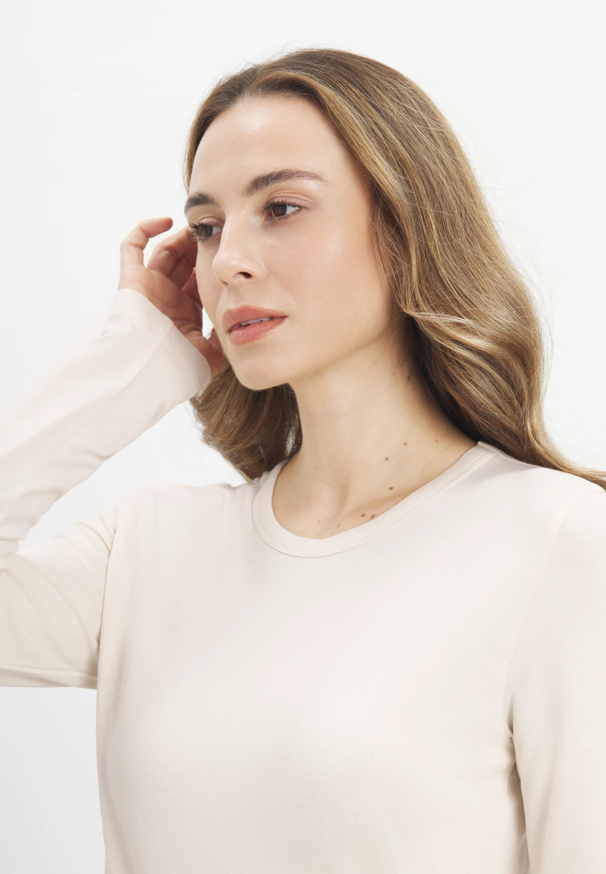 Amanda T-Shirt - Long Sleeve - Birch - Image 3