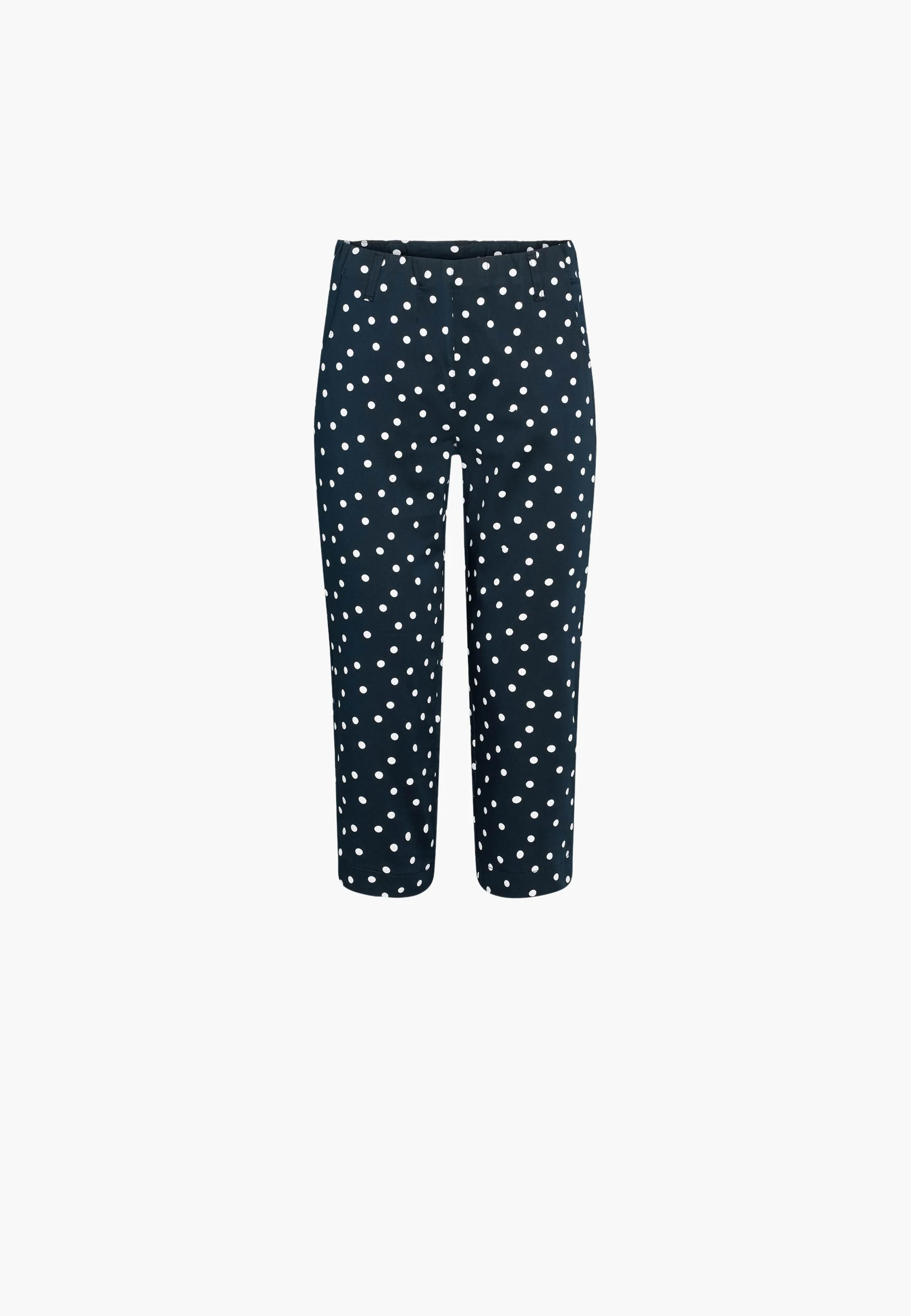 Taylor Regular Capri - Medium Length - Navy white dot