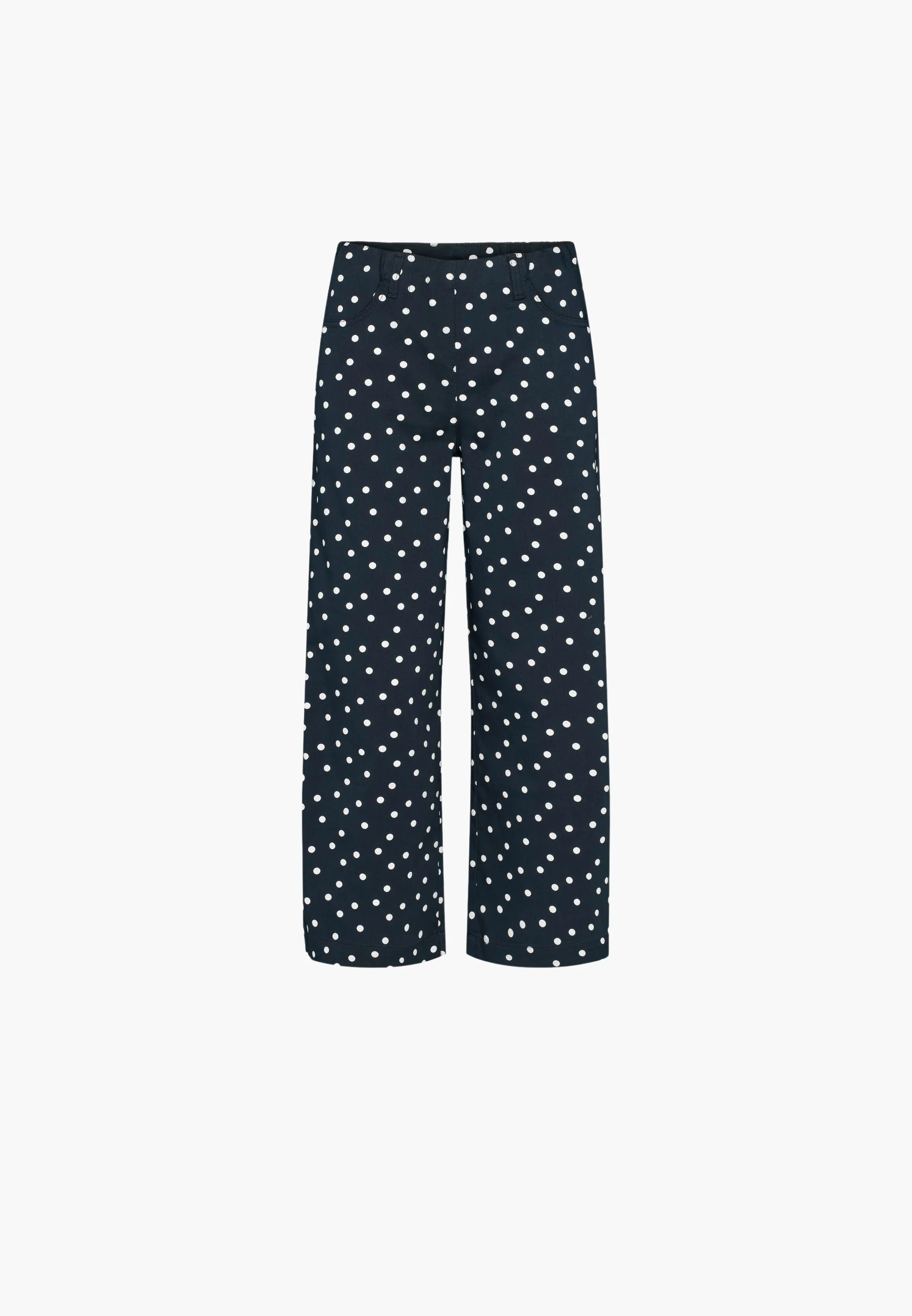 Donna Loose - Cropped - Navy white dot