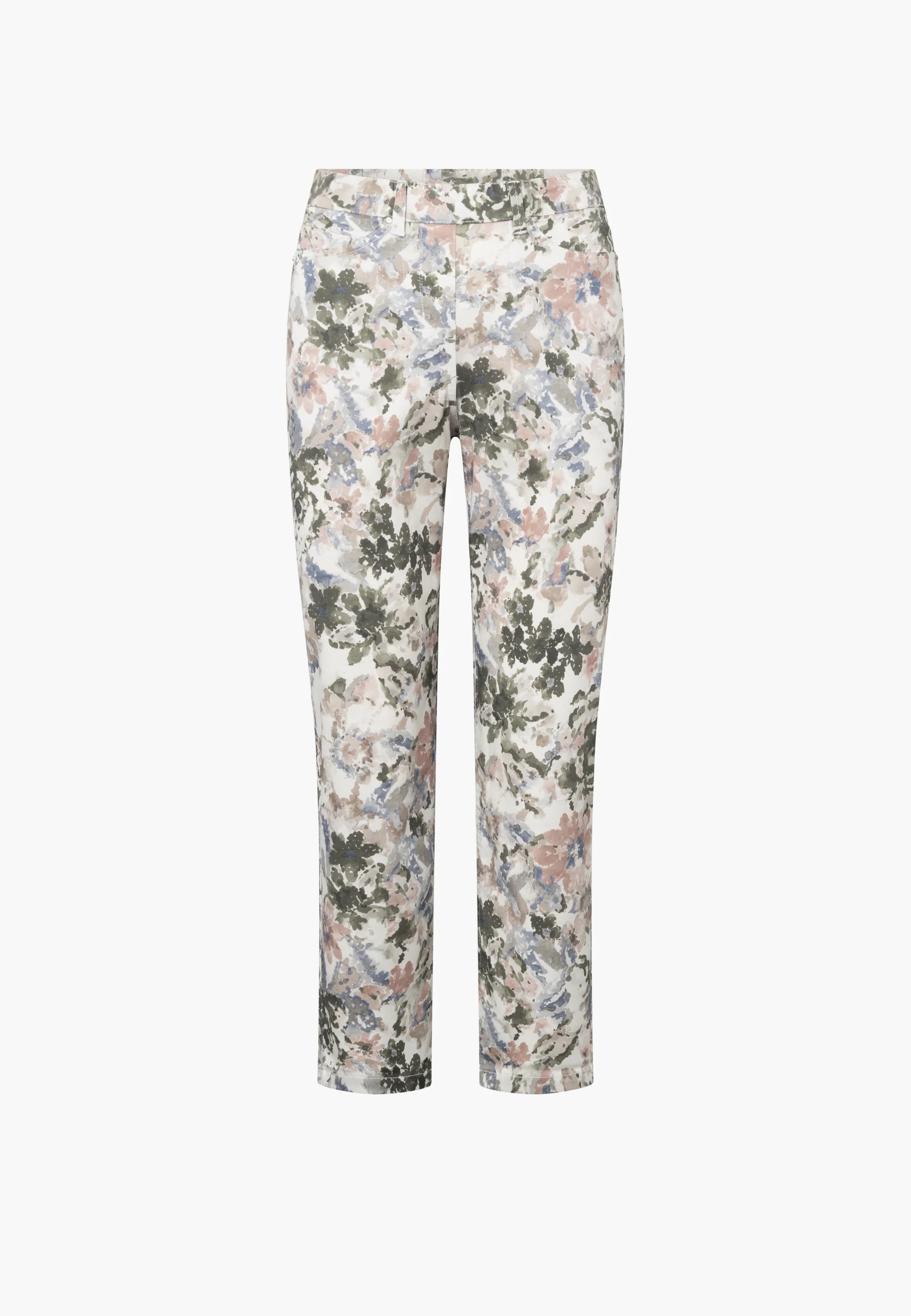 Hannah Regular - Extra Short Length - Khaki watercolour print - Image 7