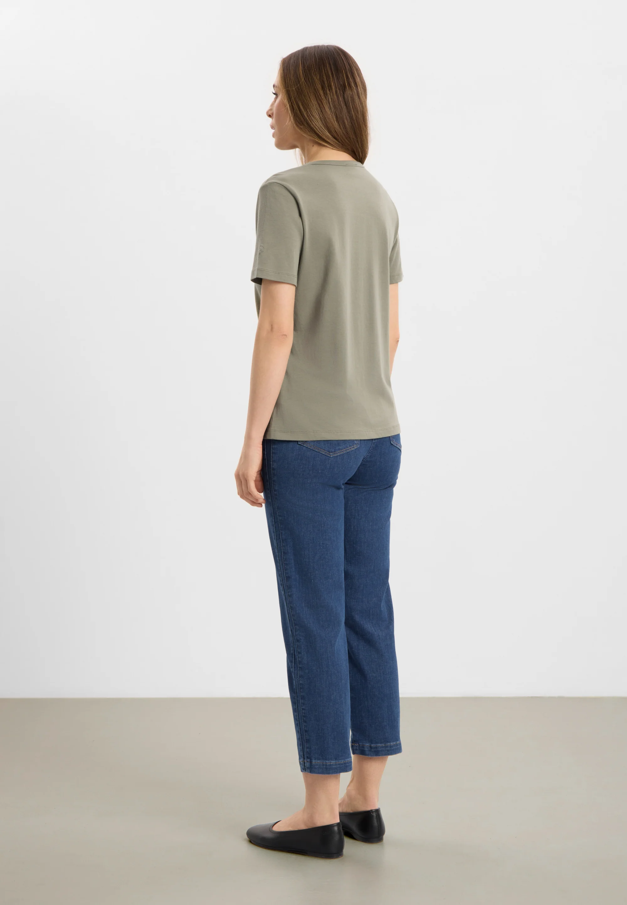 Amanda T-Shirt SS - Khaki - Image 3