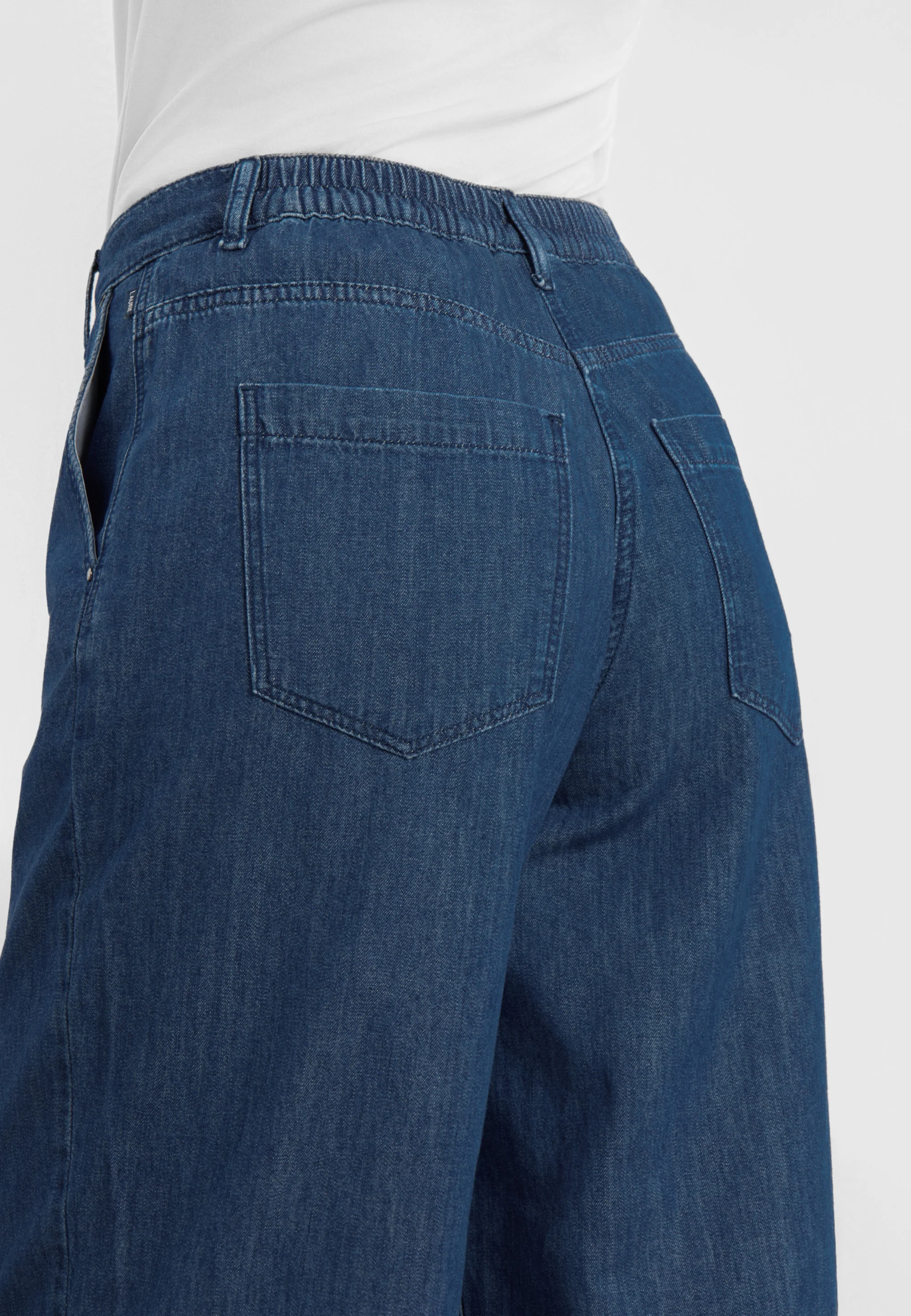 Charm Elastic Loose - Medium Length - Blue denim - Image 3
