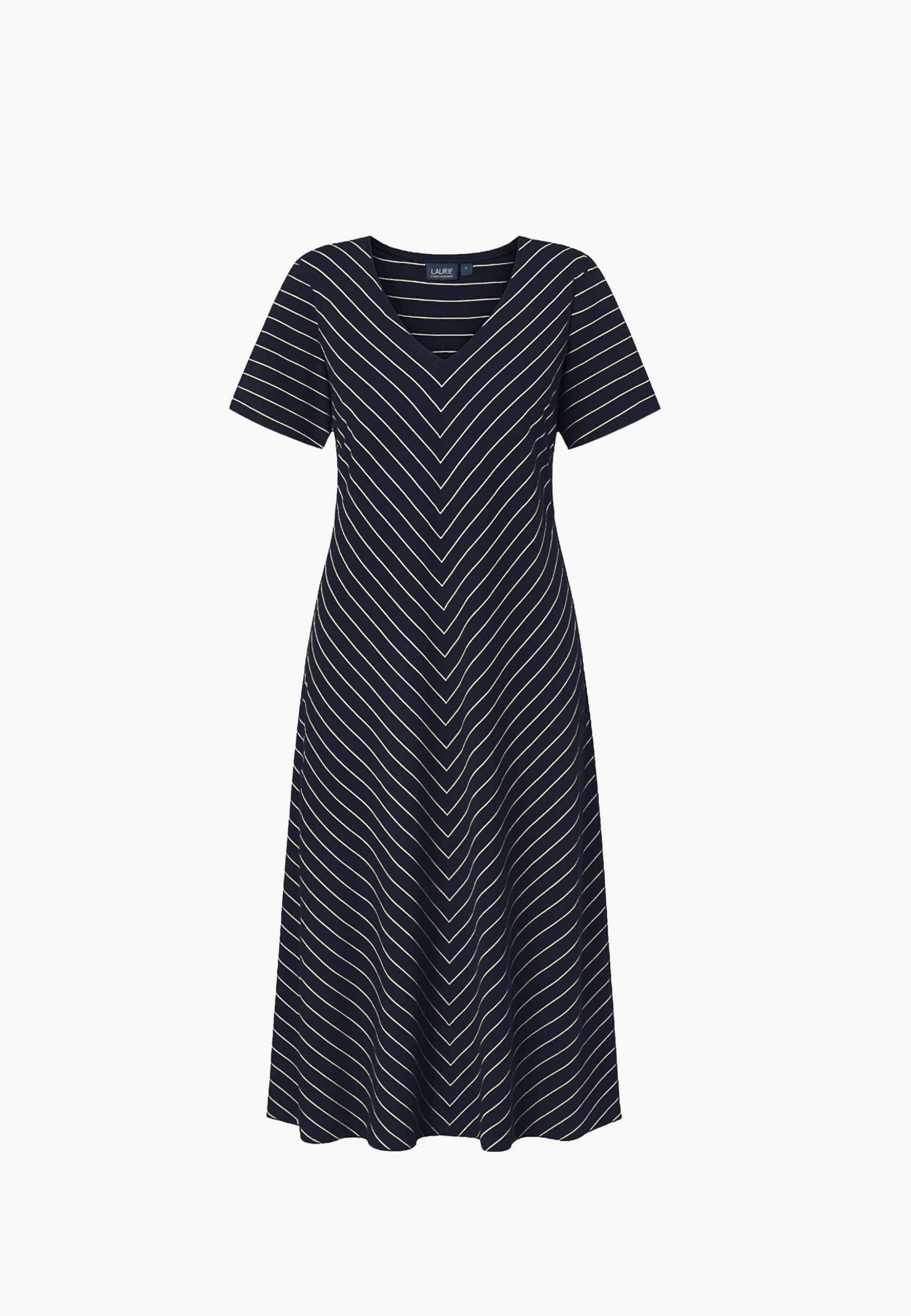 Ingrid Dress SS - Navy Stripe - Image 4